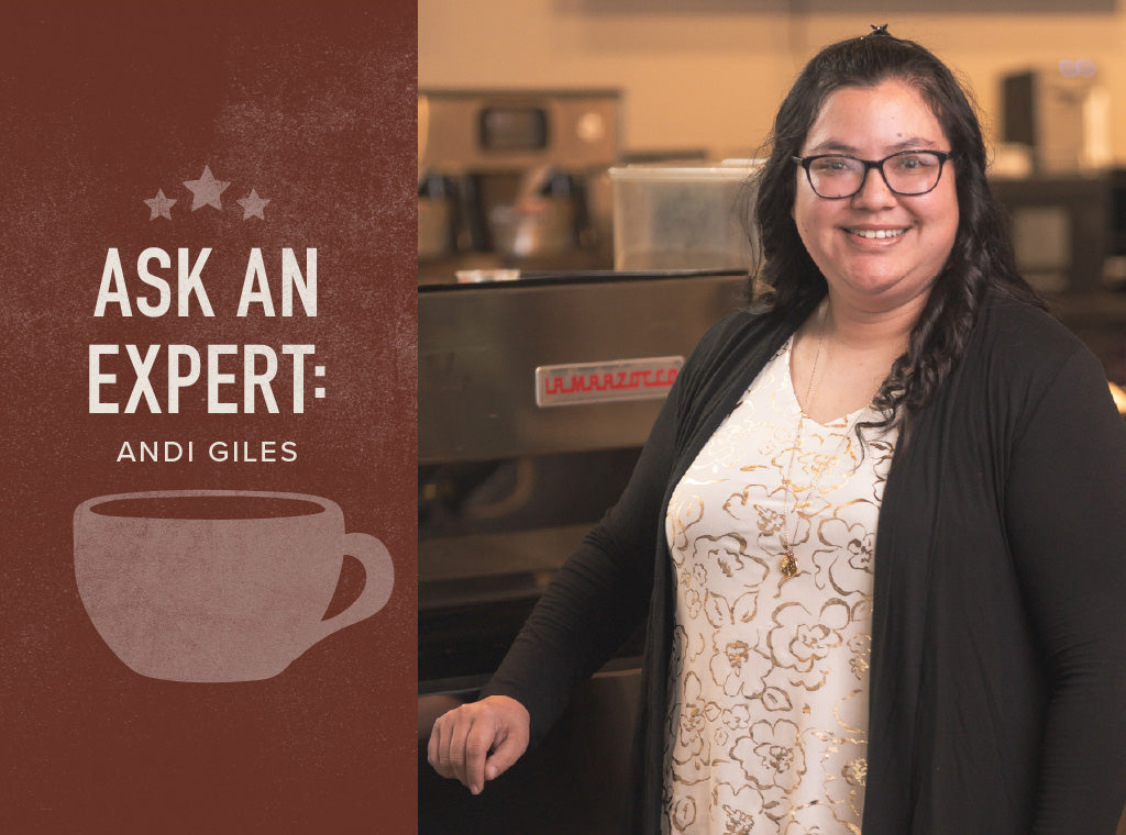 A photograph of Andi Giles, Peet's Barista and coffee expert
